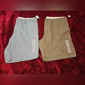 Stylish Blue and Olive Gree Shorts Set